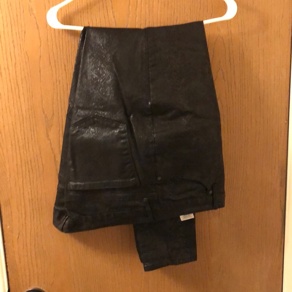 A pair of Leopard Black Pants